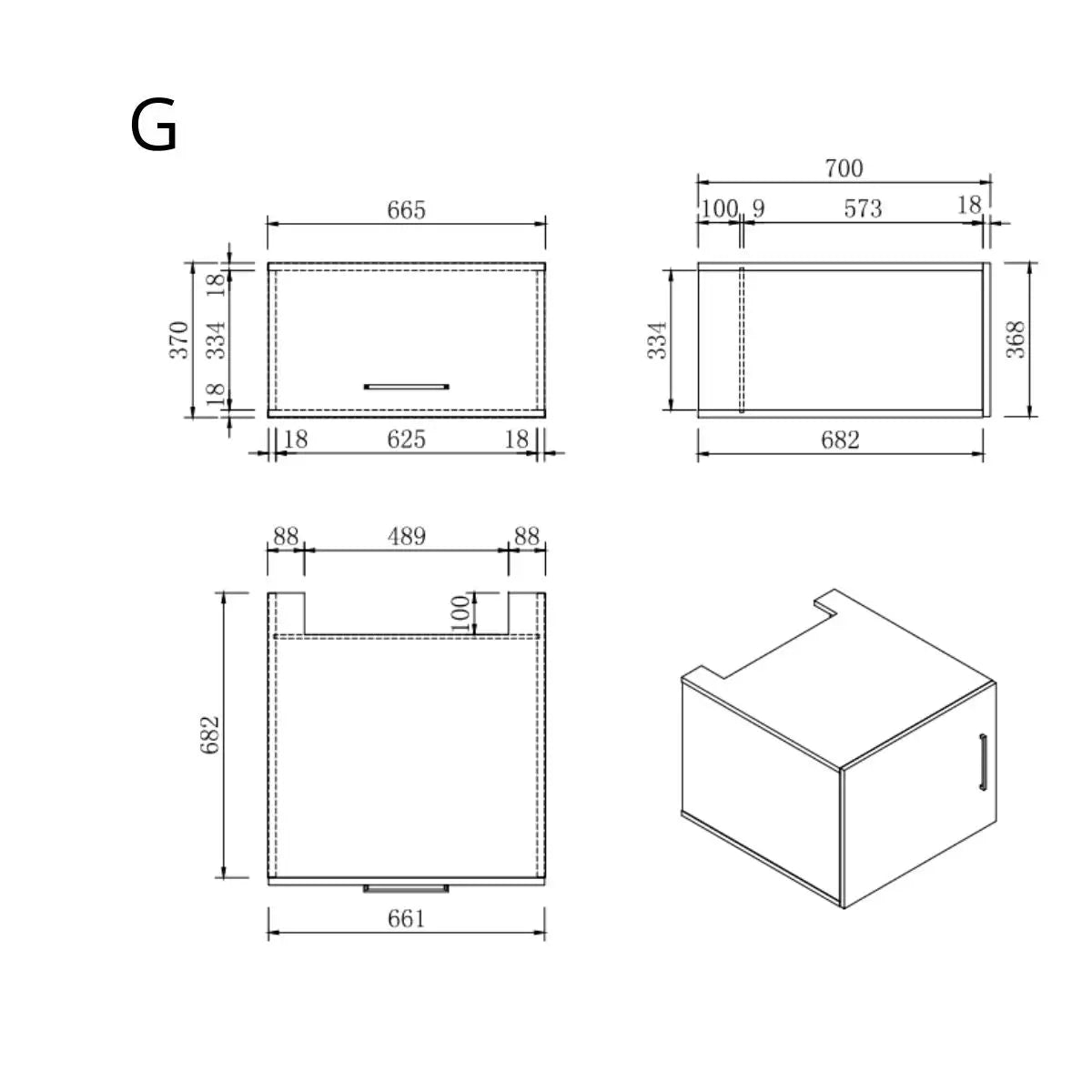 Wasmachine Kast - Module G – Pure Wit
