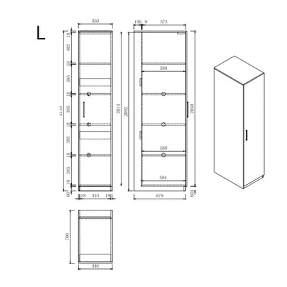 Wasmachine Kast - Module L – Pure Wit