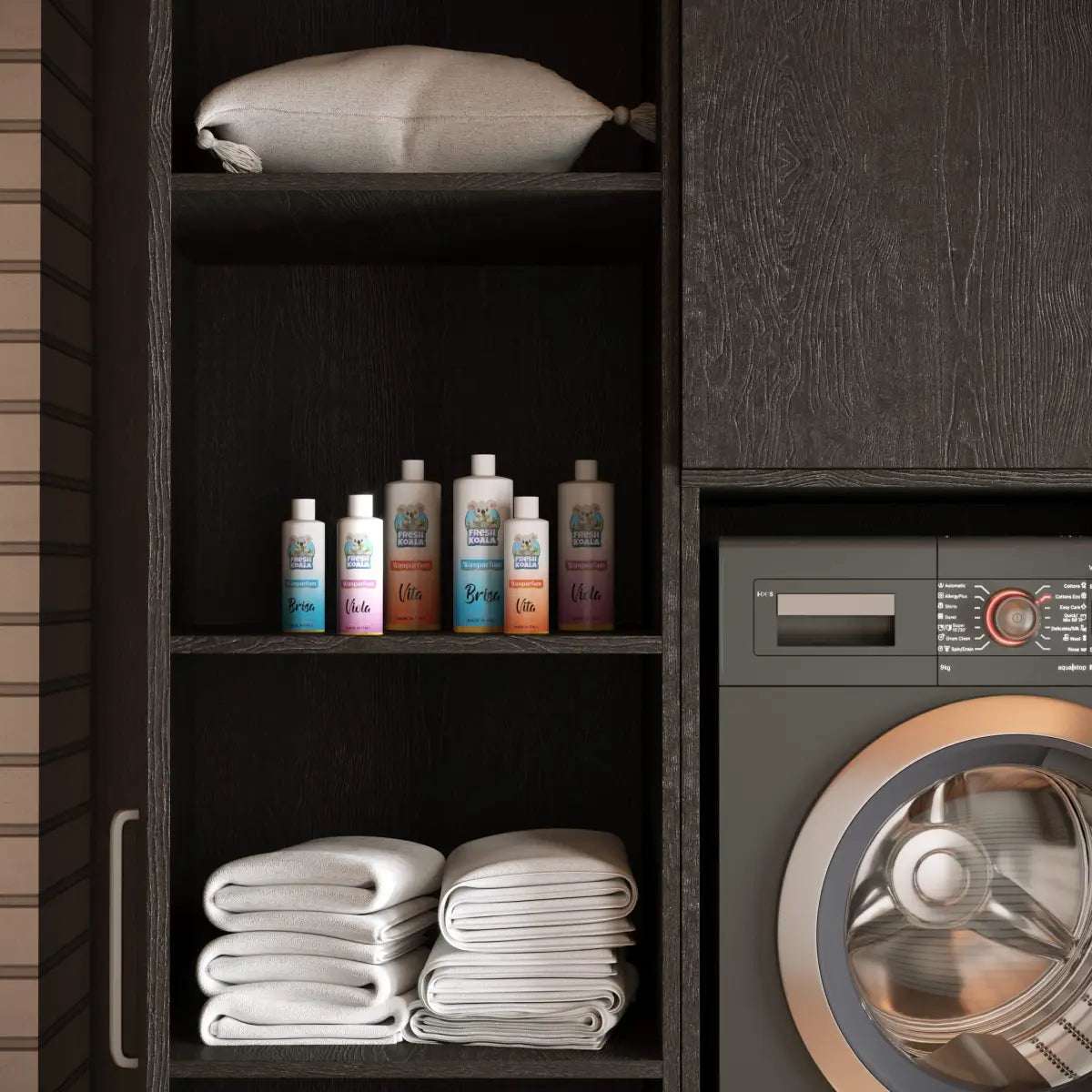 Wasmachine Kast Stockholm – Ébène Zwart