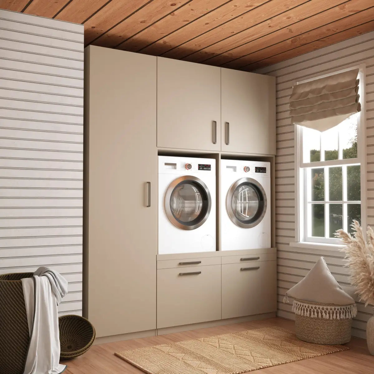 Wasmachine Kast Stockholm – Perle Taupe