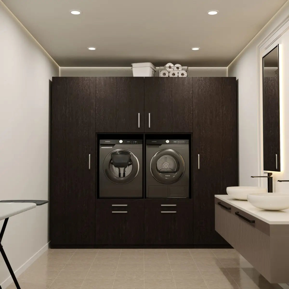 Wasmachine Kast Vienna – Ébène Zwart