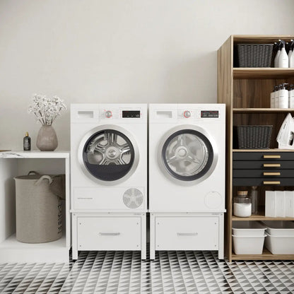Wasmachine ophoger in wasruimte