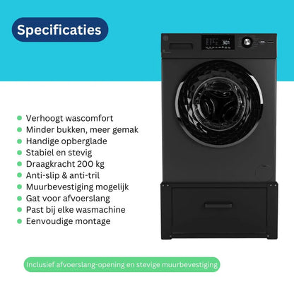 Wasmachine verhoger met lade