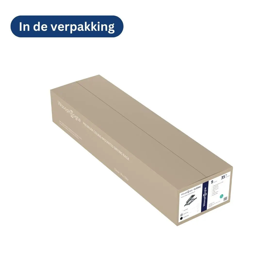 Wasophoogte Plafonddroogrek TopDry Classic - Zwart
