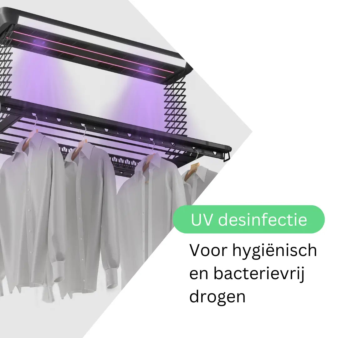 Wasophoogte Plafonddroogrek TopDry Elite - Zwart