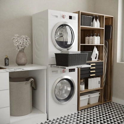 Wasophoogte® Tussenstuk Wasmachine Droger met uitschuifbaar plateau